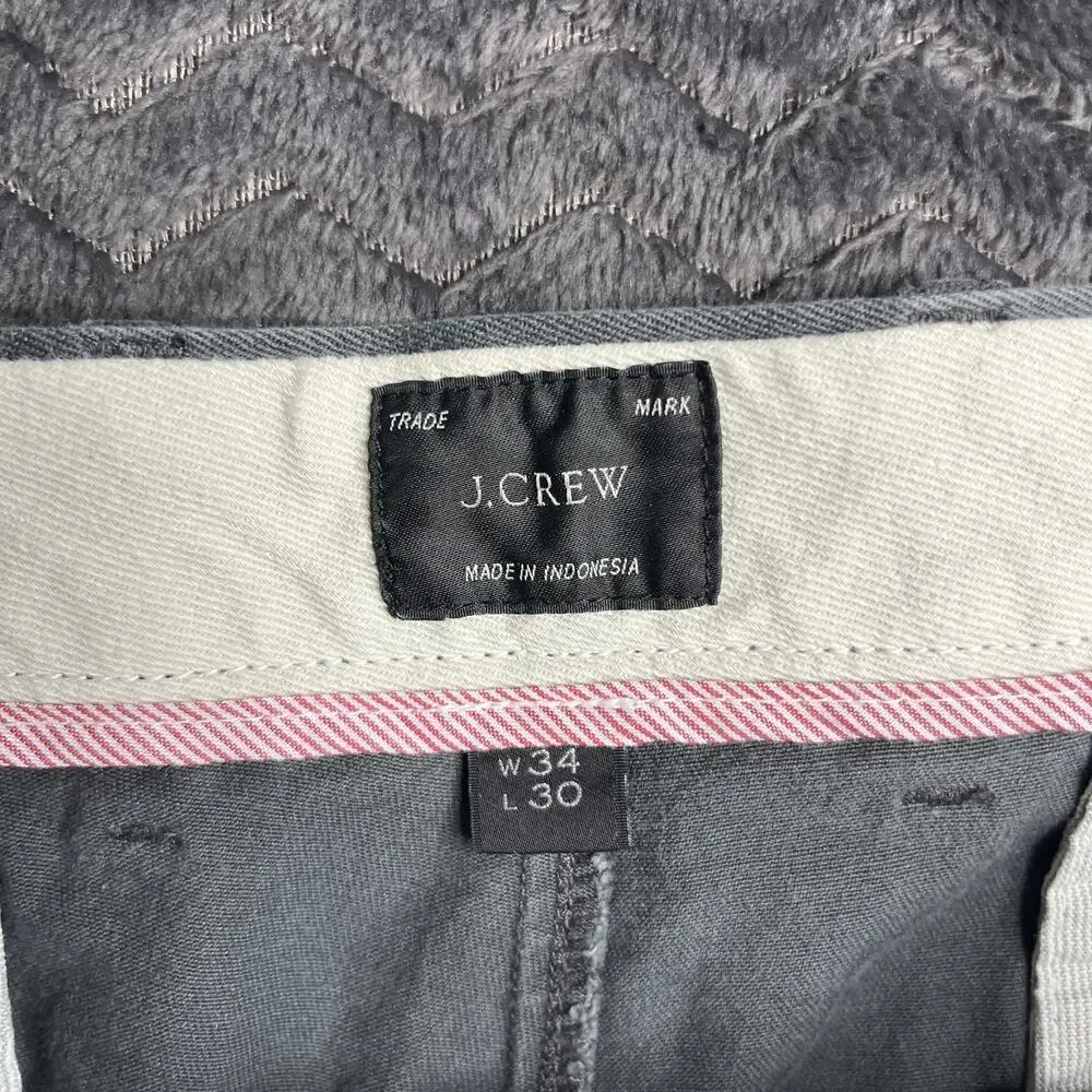 J. Crew 770 Straight Stretch Chino Pants gray W34 x L30